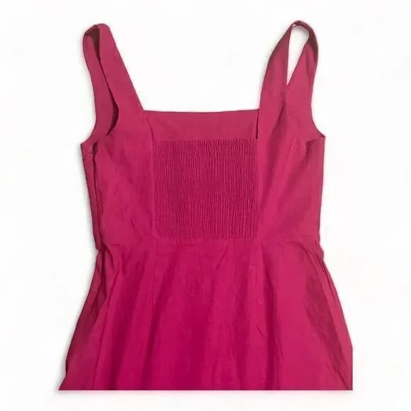 the ariana square neck asymmetrical ruffle hem dress Anthropologie The Ariana Square-Neck Asymmetrical Ruffle-Hem Dress Size  Petite M